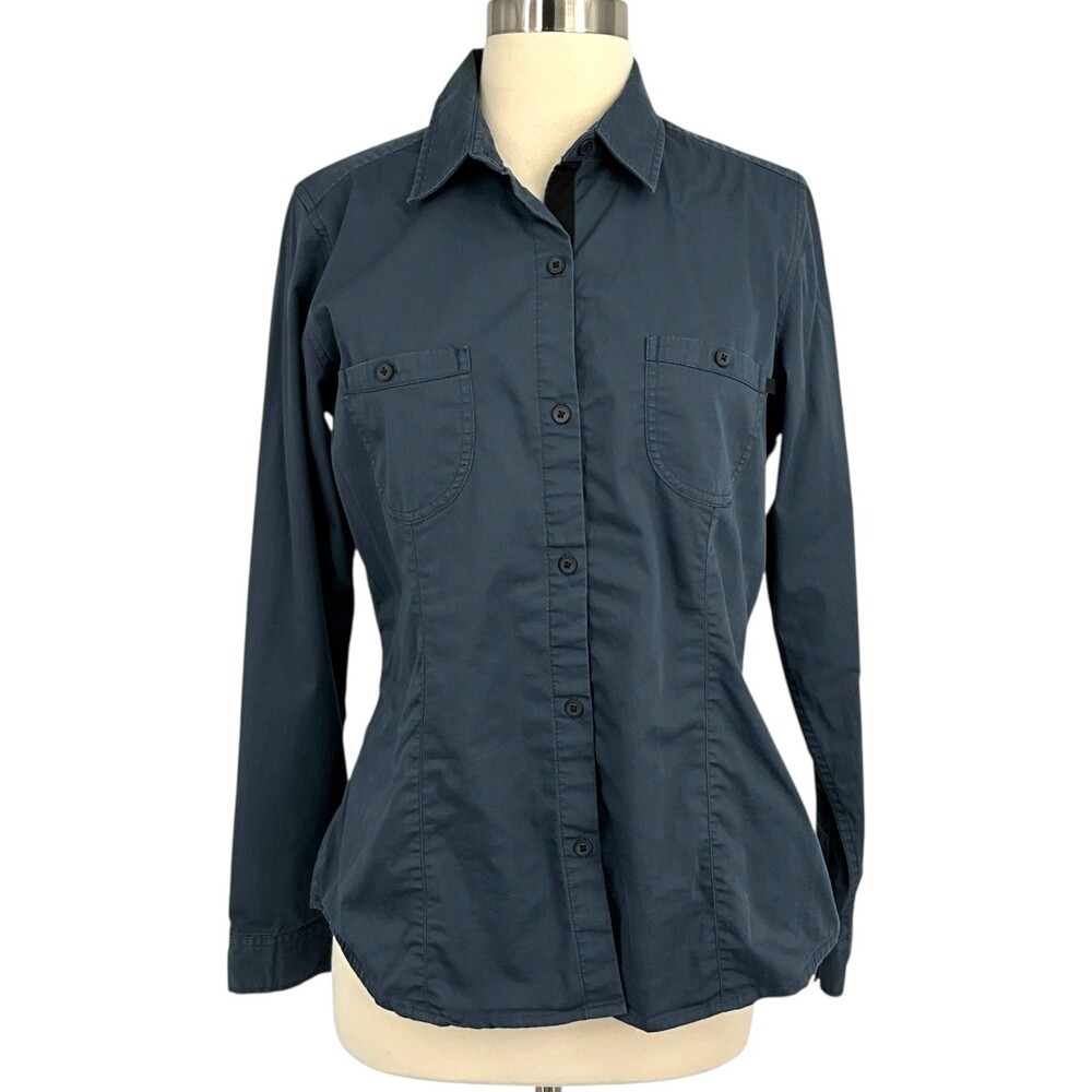 Alchemy Equipment Casual Button Down Shirt Navy Blue Outdoor Size Medium M